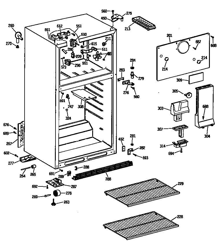 Cabinet/shelves