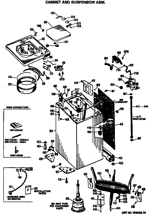 Cabinet and suspension asm.