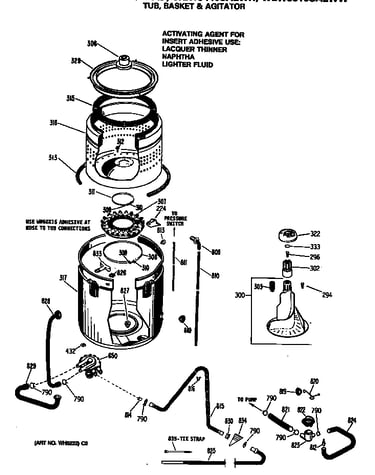 Tub, basket & agitator