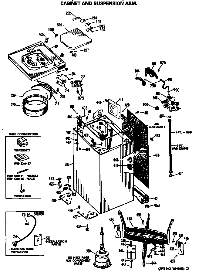 Cabinet and suspension asm.
