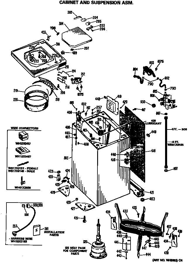 Cabinet and suspension asm.
