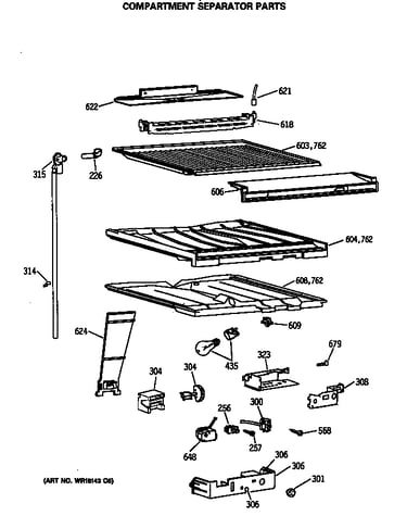 Compartment separator parts
