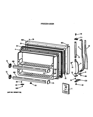 Freezer door