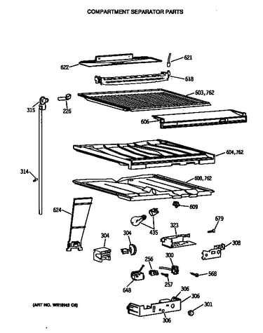 Compartment separator parts