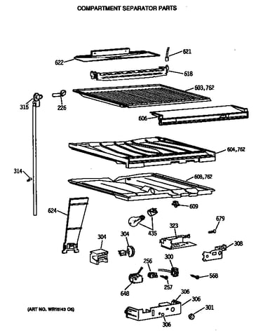 Compartment separator parts
