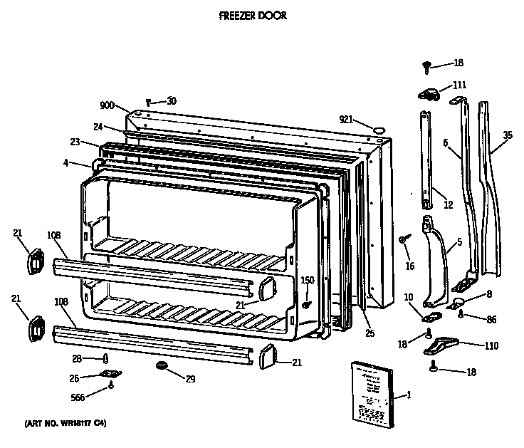 Freezer door