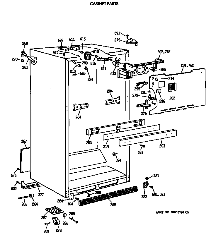 Cabinet parts