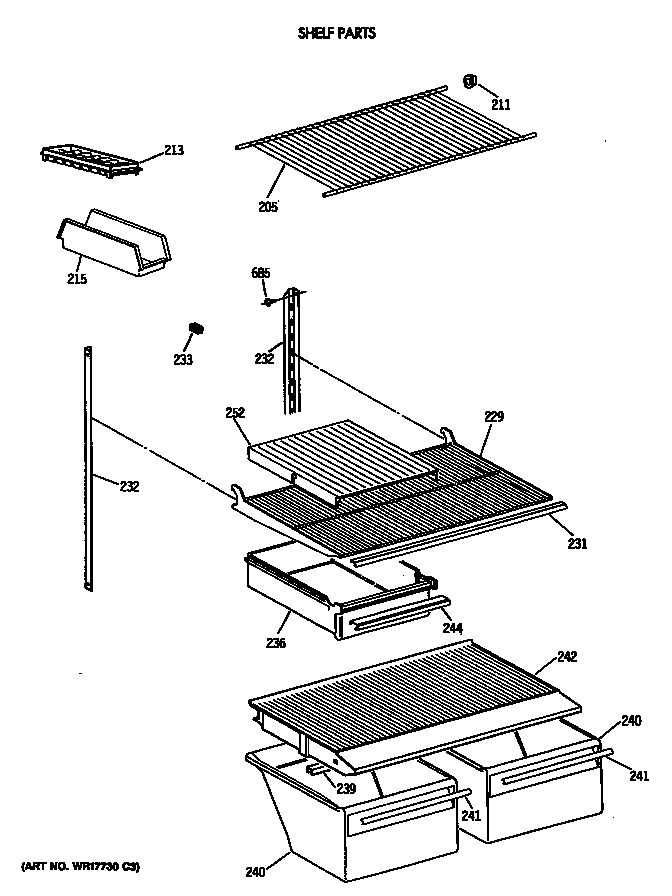 Shelf parts