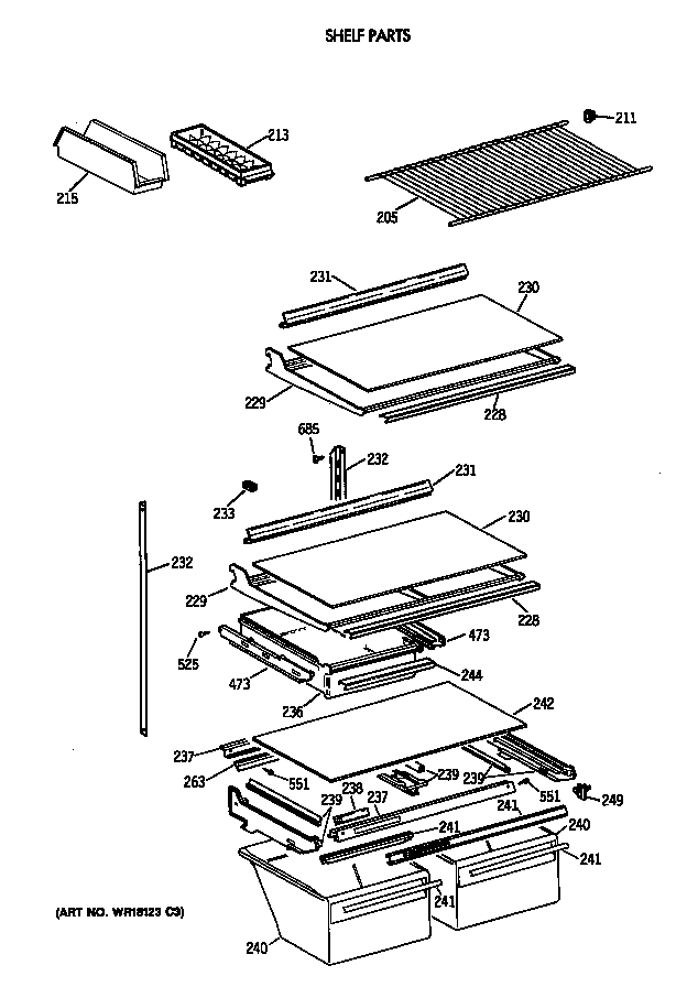 Shelf parts