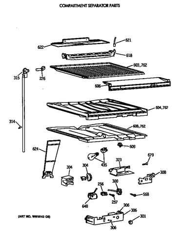 Compartment separator parts