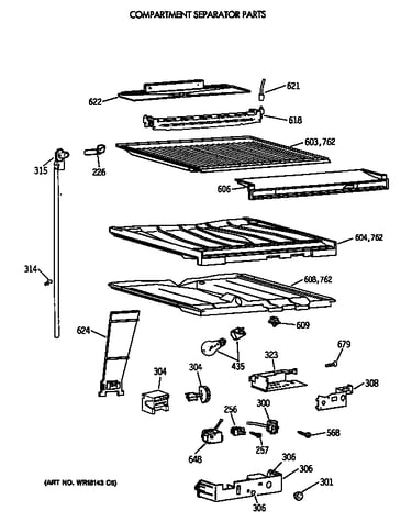 Compartment separator parts