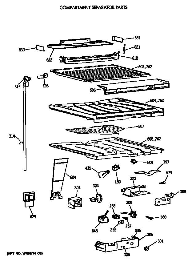 Compartment separator parts