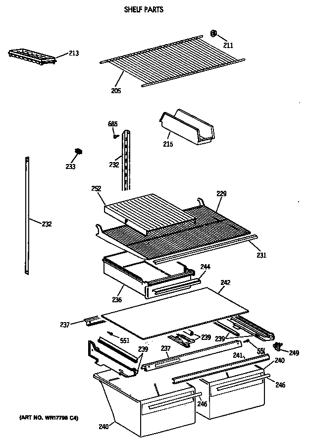 Shelf parts