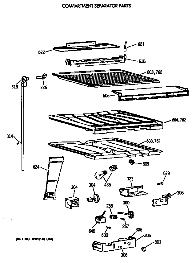 COMPARTMENT SEPARATOR PARTS