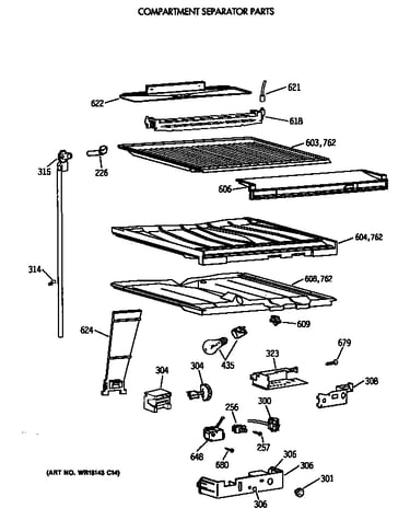 Compartment separator parts