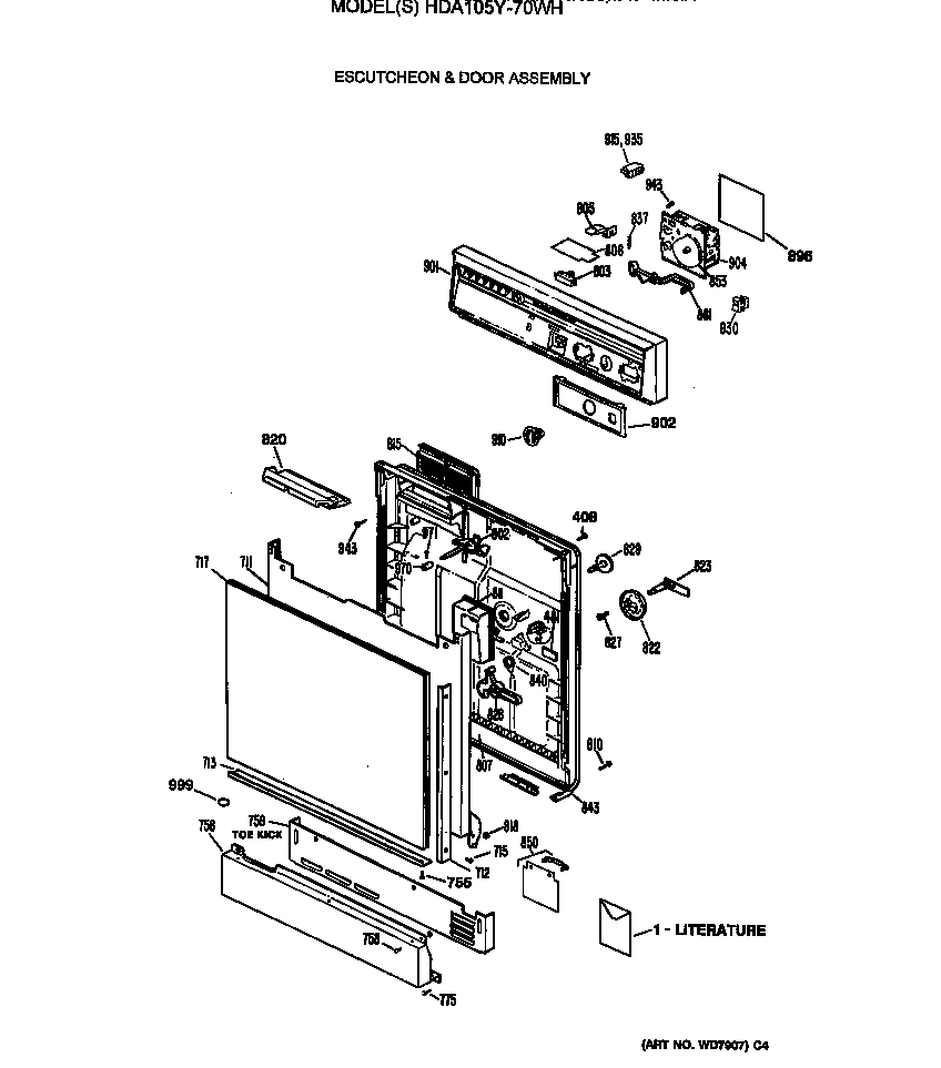 ESCUTCHEON & DOOR ASSEMBLY