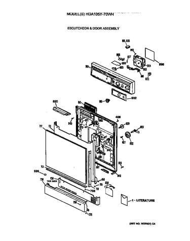 Escutcheon & door assembly