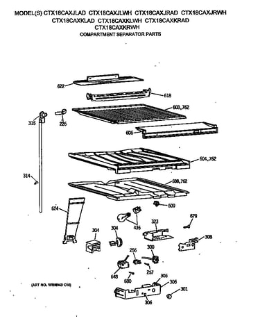 Compartment separator parts