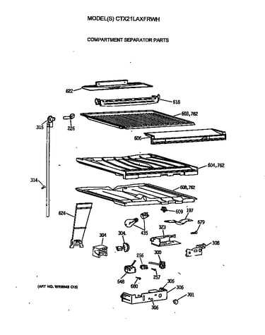 Compartment separator parts