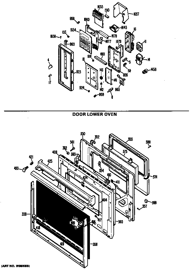 Door lower oven