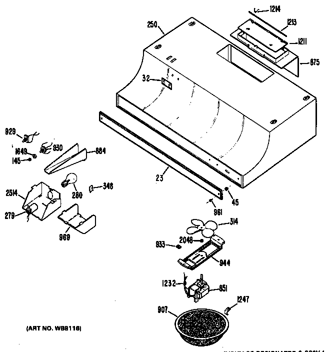 Rangehood assembly