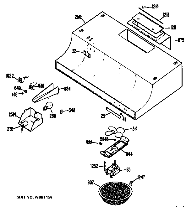 Rangehood assembly
