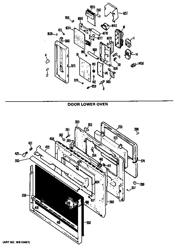 Door lower oven