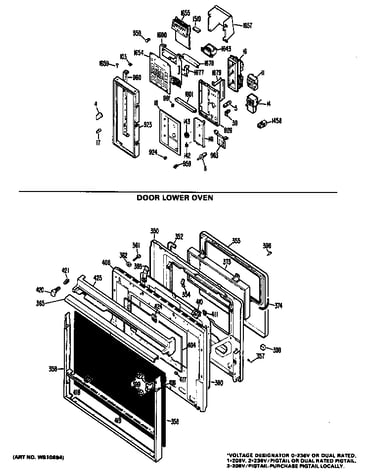 Door lower oven