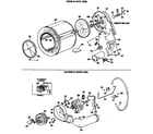 Hotpoint DLL2750BBL blower & drive asm. diagram