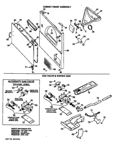 Gas valve & burner asm.