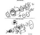 Hotpoint DLB1550BNL blower & drive assembly diagram
