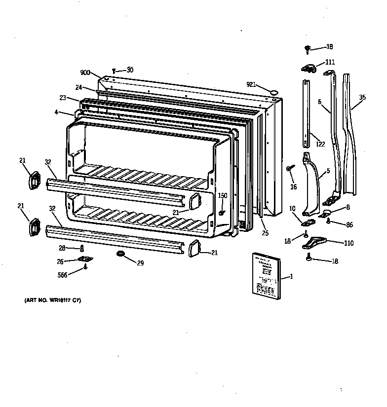 FREEZER DOOR