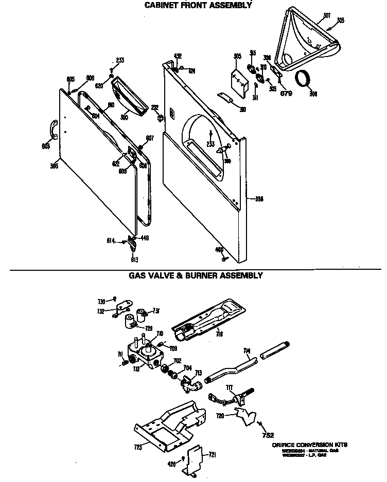 GAS VALVE & BURNER ASSEMBLY