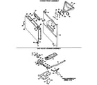 GE DRL1555RCL gas valve & burner assembly diagram