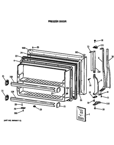 Freezer door