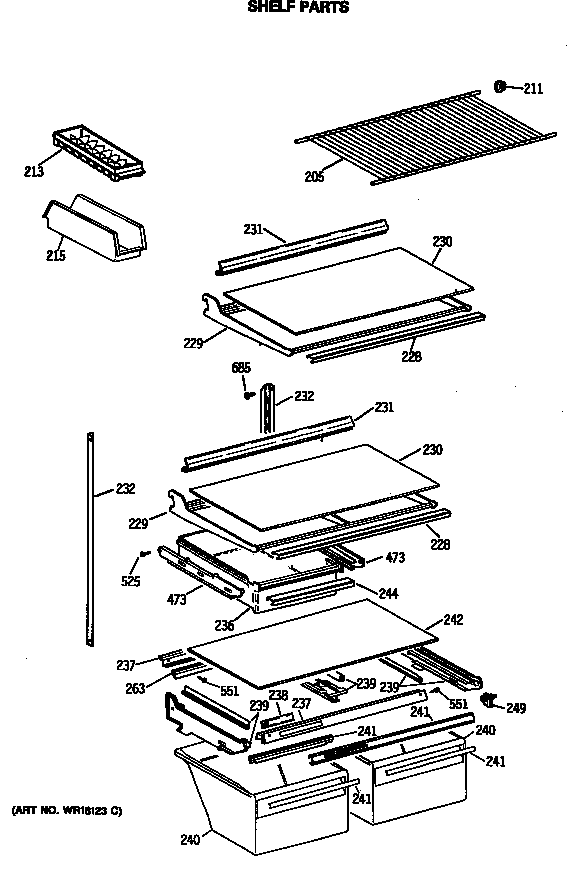 Shelf parts