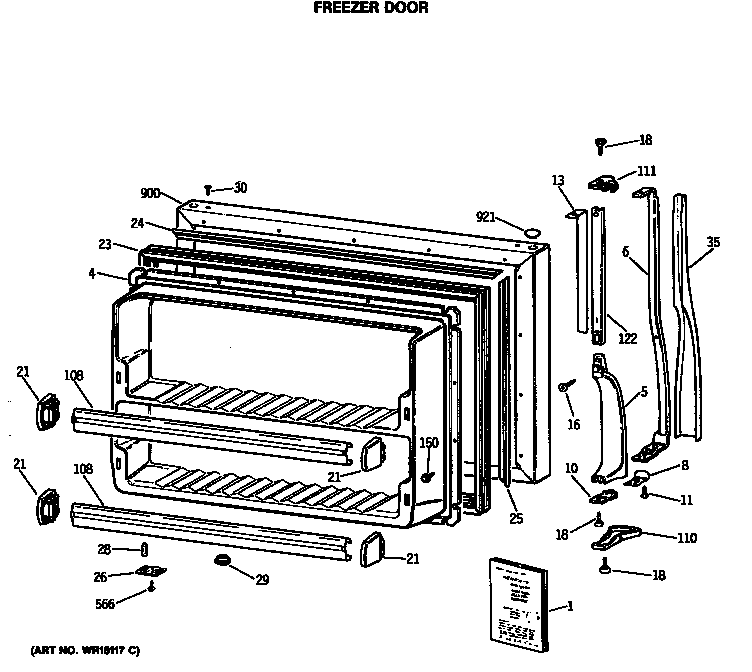 Freezer door