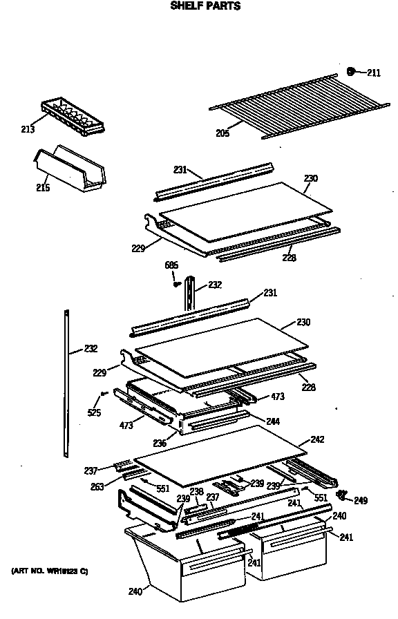 Shelf parts