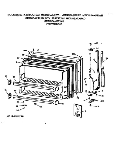 Freezer door