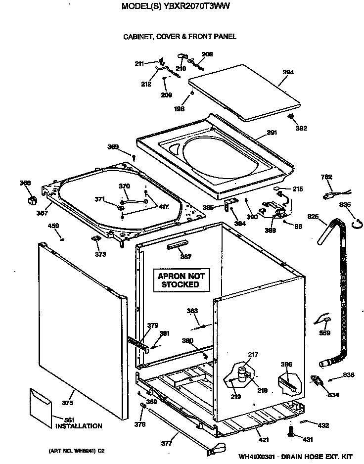 Cabinet, cover & front panel