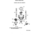 GE YJSR2070T3WW suspension, pump & drive components diagram