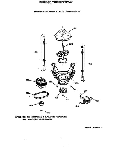 Suspension, pump & drive components
