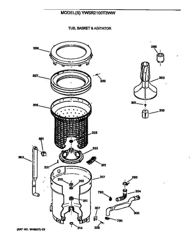 Tub, basket & agitator