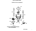 GE YWSR2100T3WW suspension, pump & drive components diagram