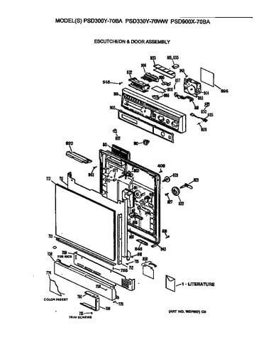 Escutcheon & door assembly