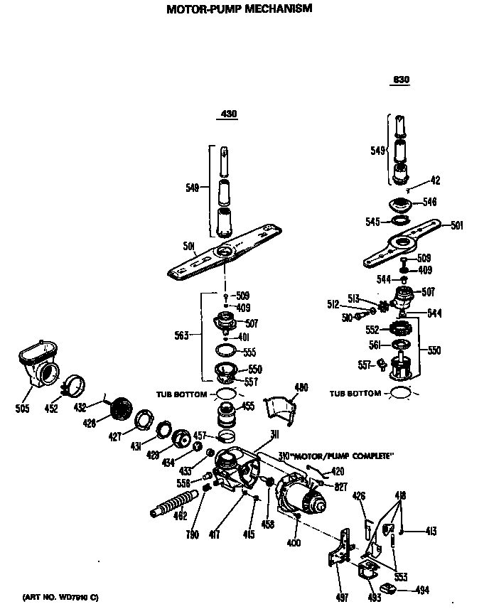 Motor-pump mechanism