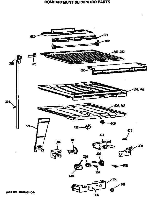 Cmpartment separator parts