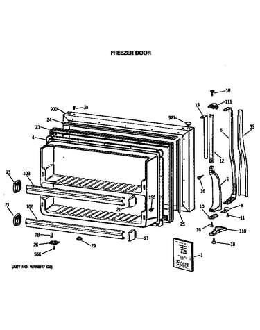 Freezer door