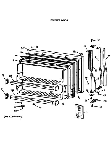 Freezer door