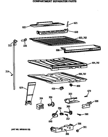 Compartment separator parts